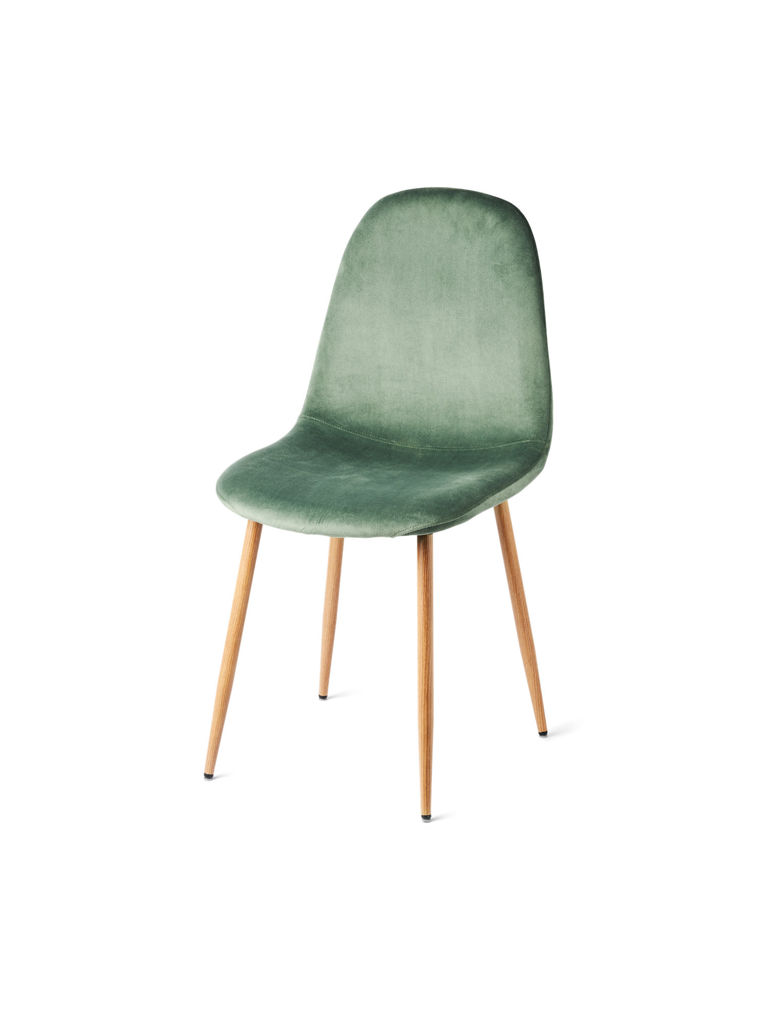 Stol i velour | Polyester/jern/poppeltræ/skum. 40,5 x 44,5 x 89 cm. | Pine Green