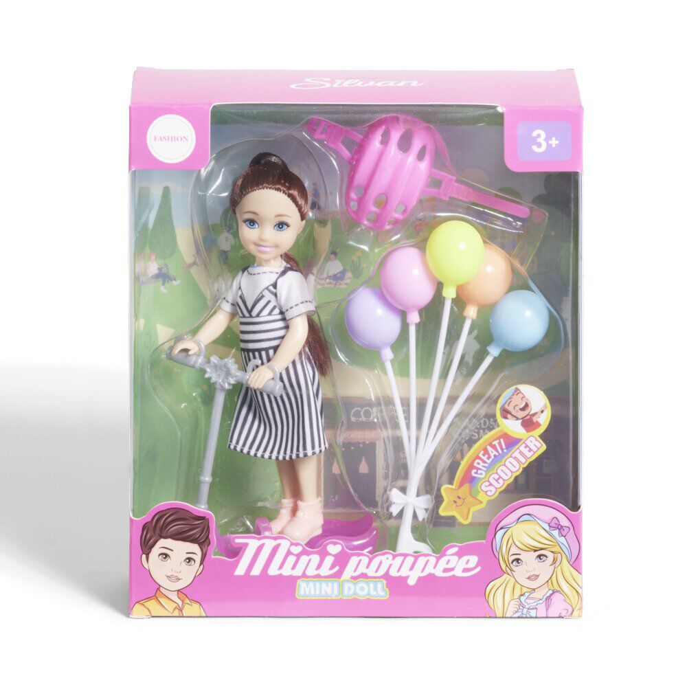 Mini poupée avec accessoires - 3 modèles