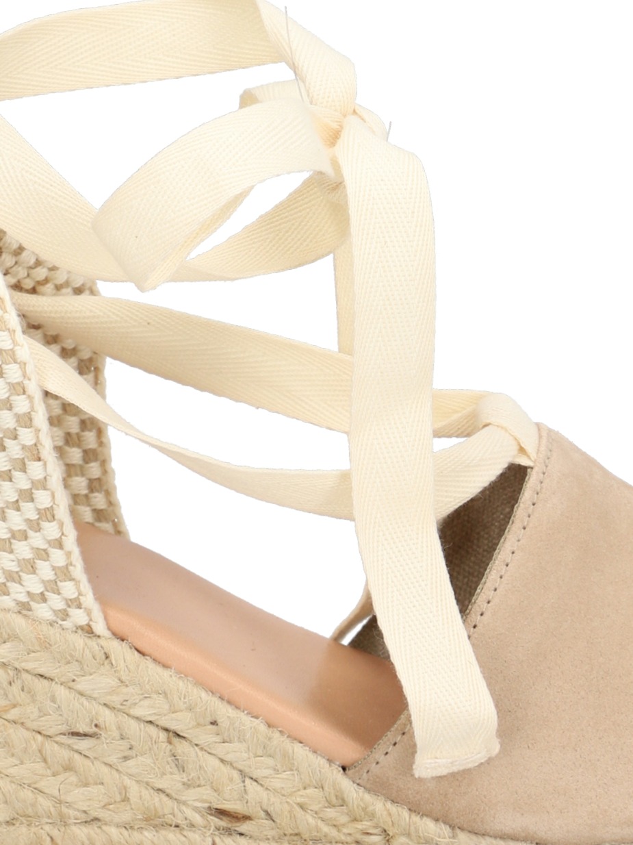 Veloursleder Keilsandale