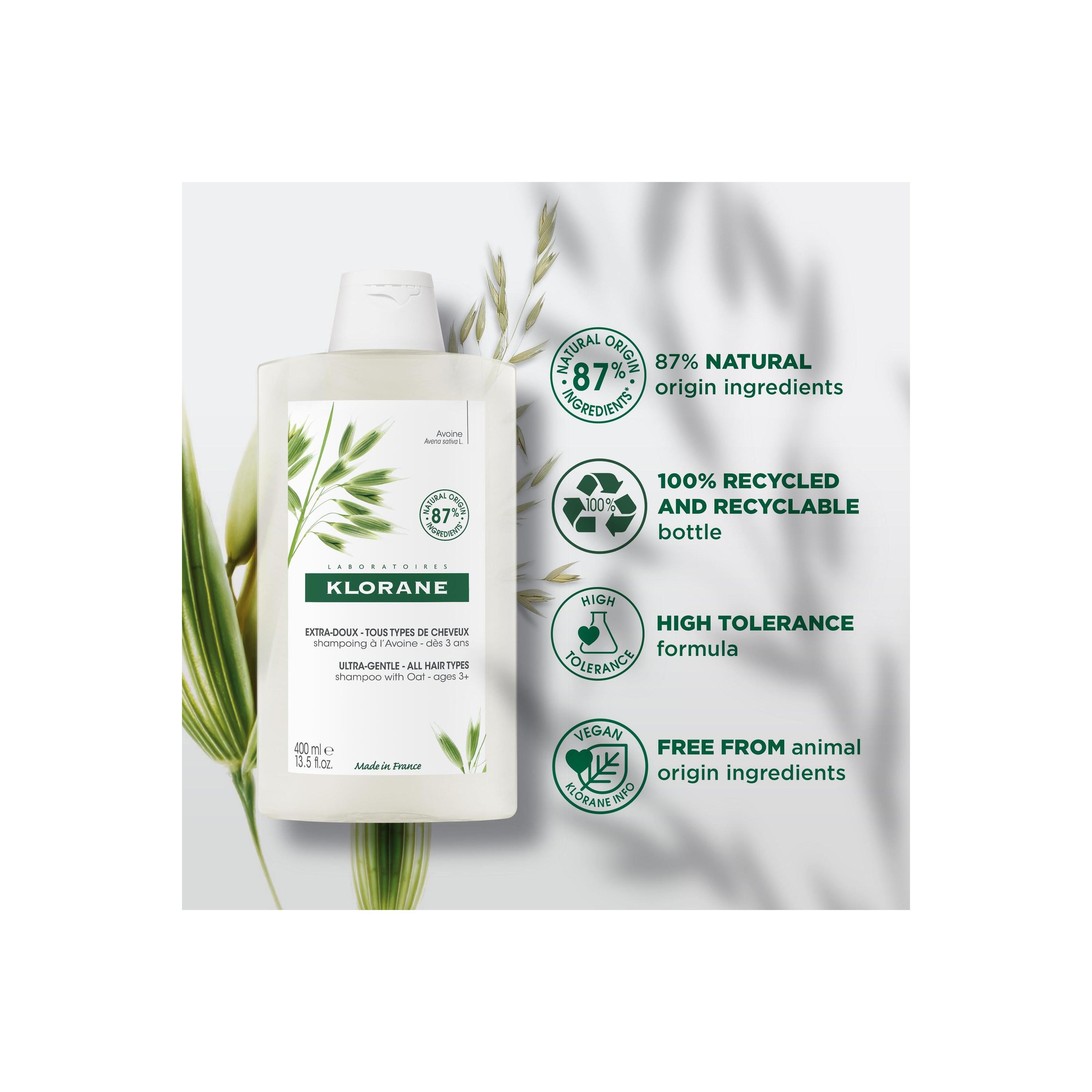 Klorane Shampoo<br>100 ml, Tube, flüssig, Hafer Bio