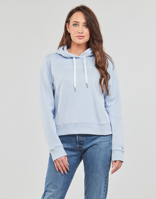Tommy Hilfiger - REG FROSTED CORP LOGO HOODIE - Bleu ciel