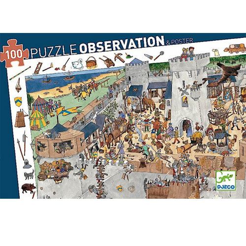 Djeco puzzel observation kasteel (100st)
