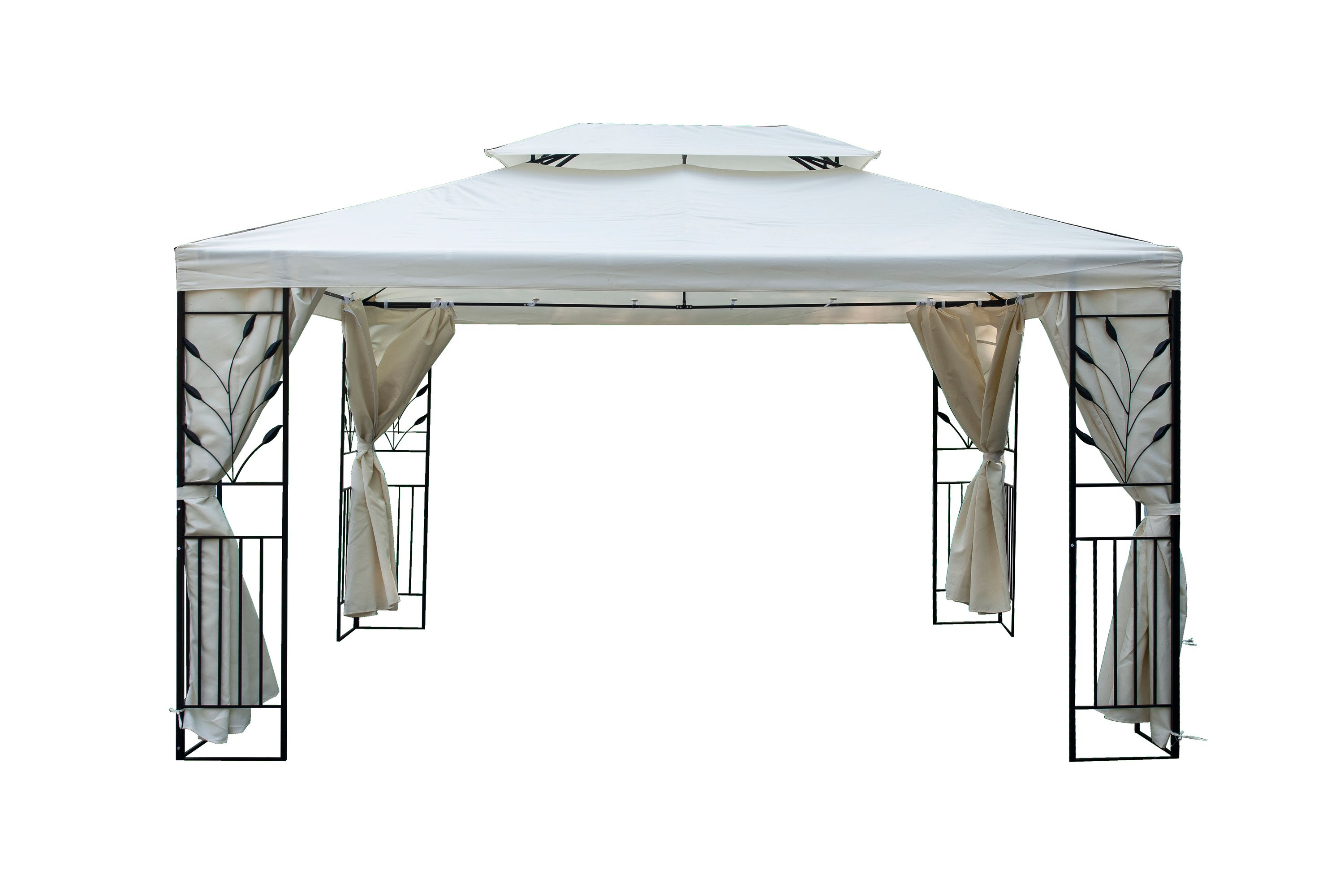 Seitenwände Gartenpavillon LAVEN 4 x 3 m beige