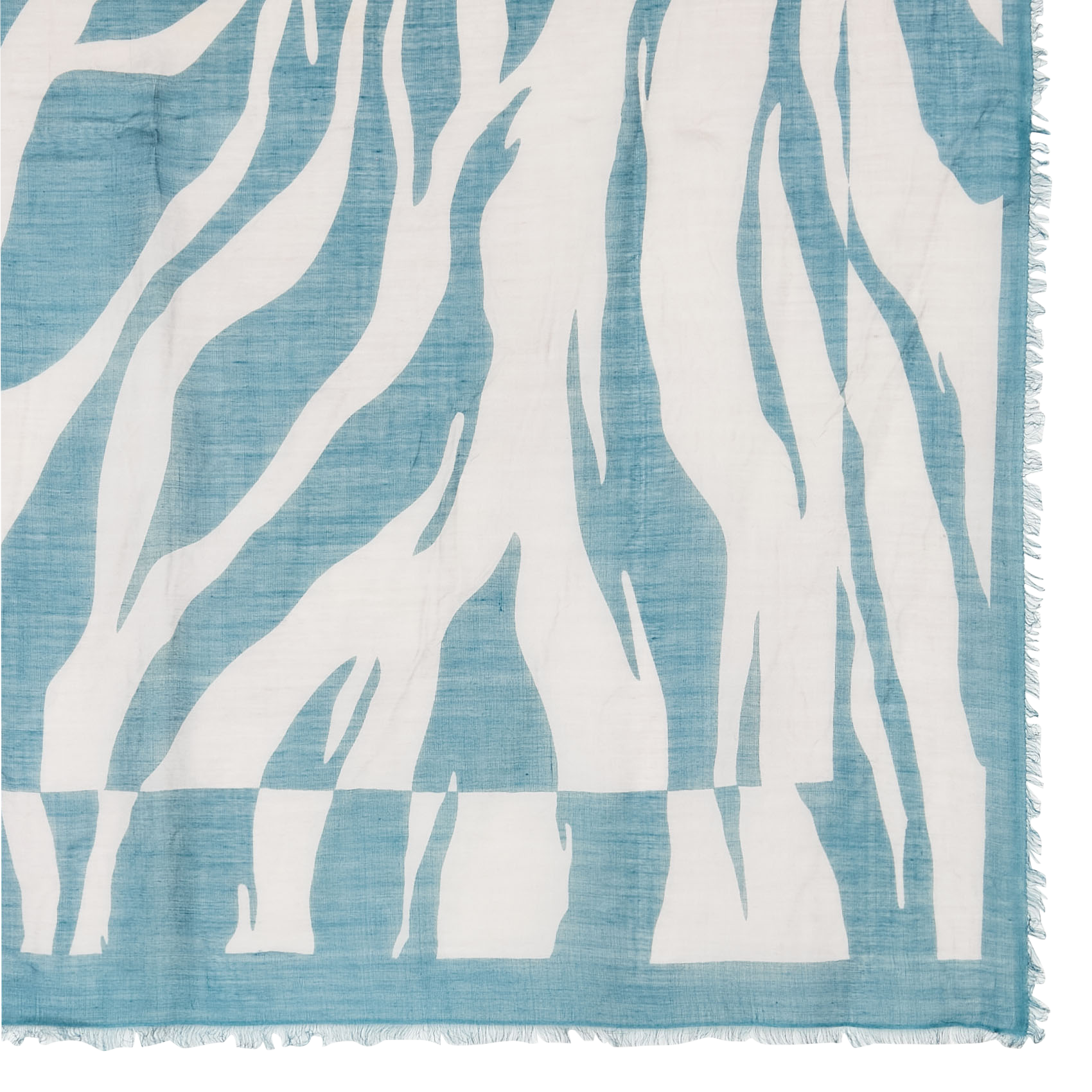 Foulard imprimé en laine et soie | Multicolore