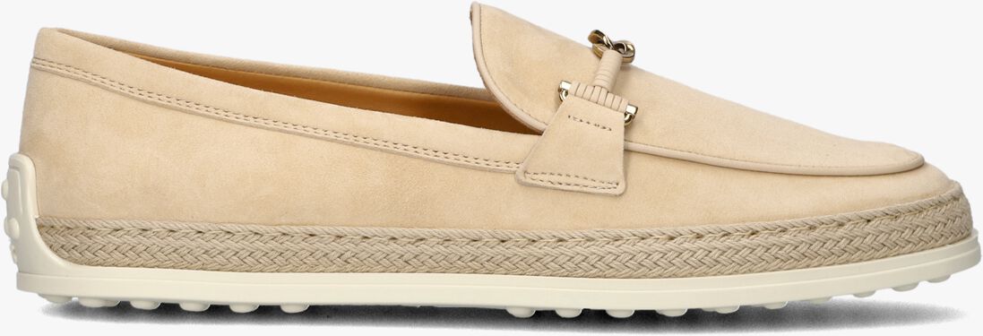 beige tod's instappers gomma rafia 92k mocass.t ring inf.