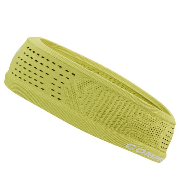 Bandeau running COMPRESSPORT THIN HEADBAND ON/OFF GREEN SHEEN/WHITE