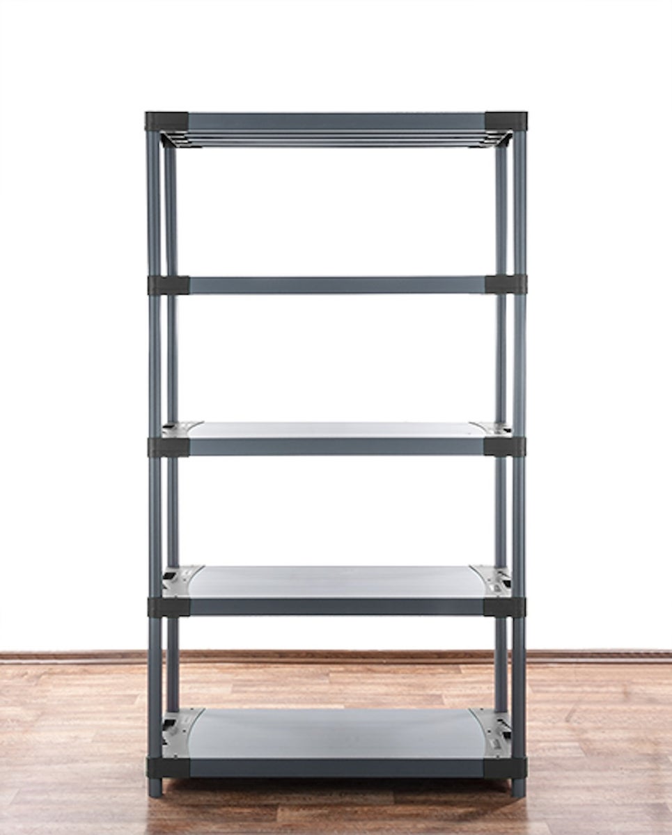 PROREGAL Plastic Plank Big Grey Bear Hoog HxBxD 180 x 90 x 46 cm Plank Draagvermogen 160 kg Grijs
