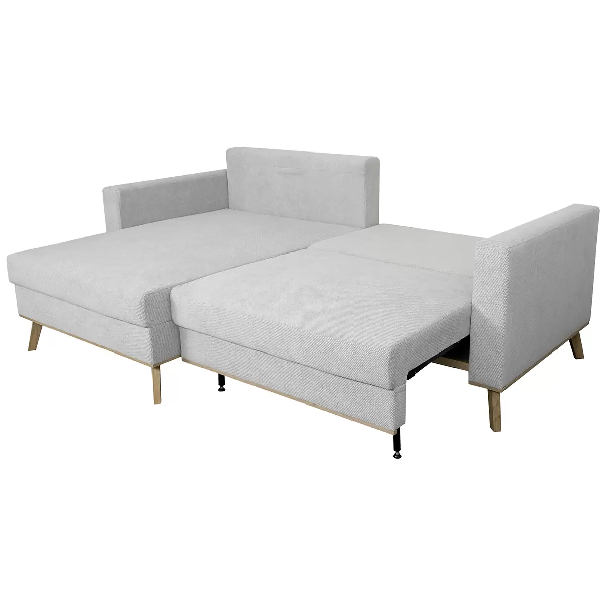 Ecksofa Carini 125x143 Hellgrau