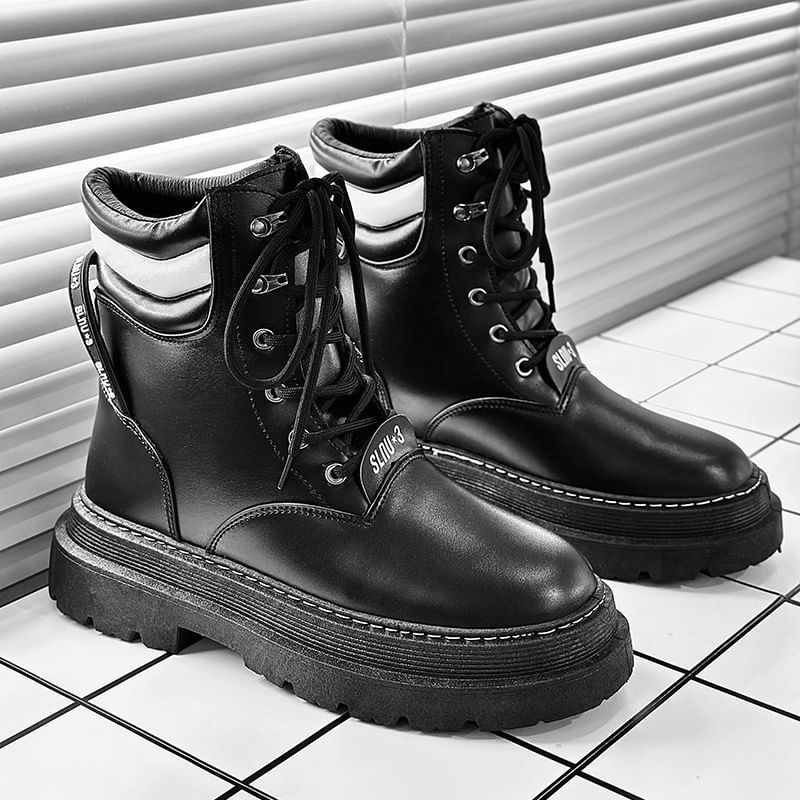Tanzanite - Veterschoenen met plateauzool
