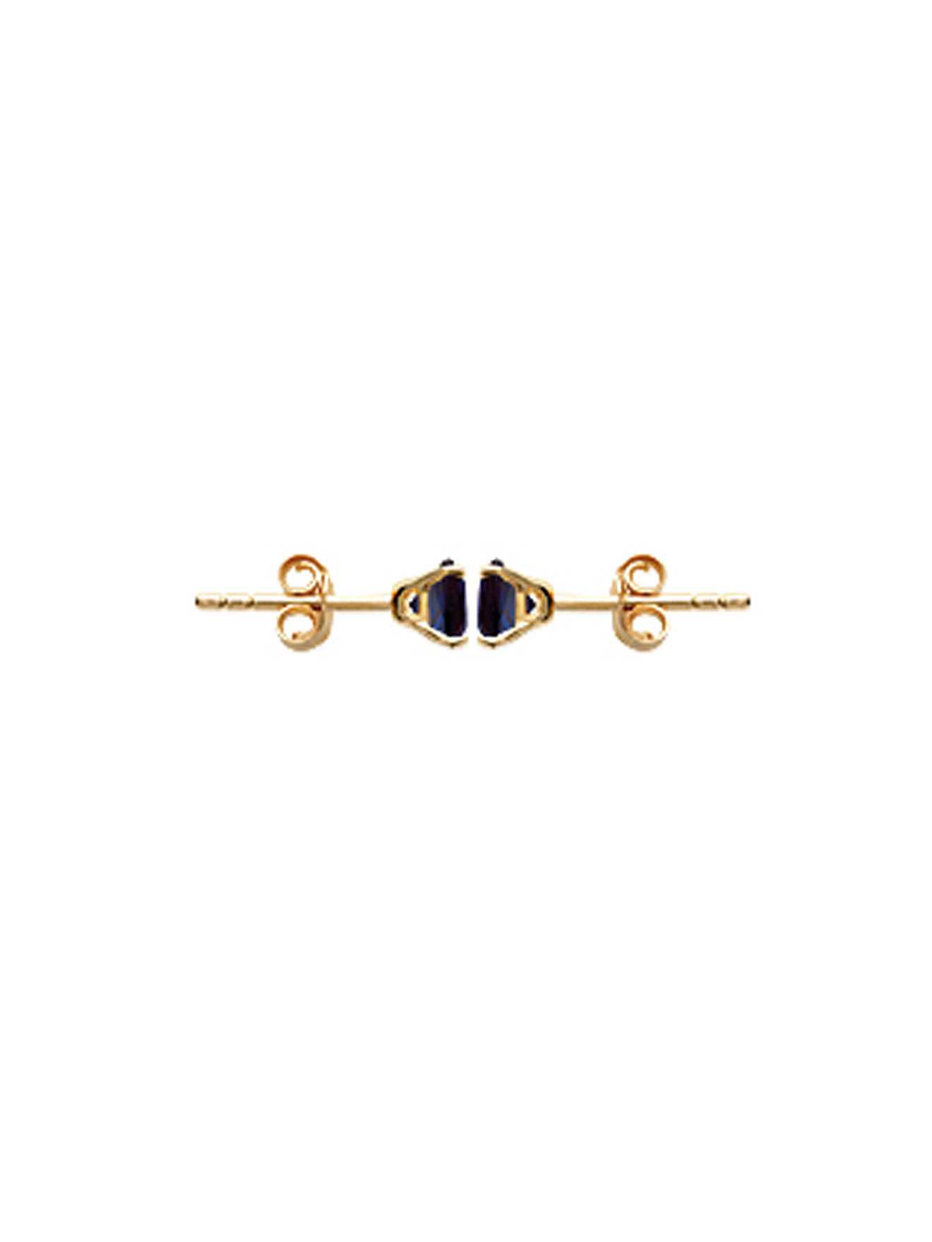 Puces d'oreilles pierre bleue