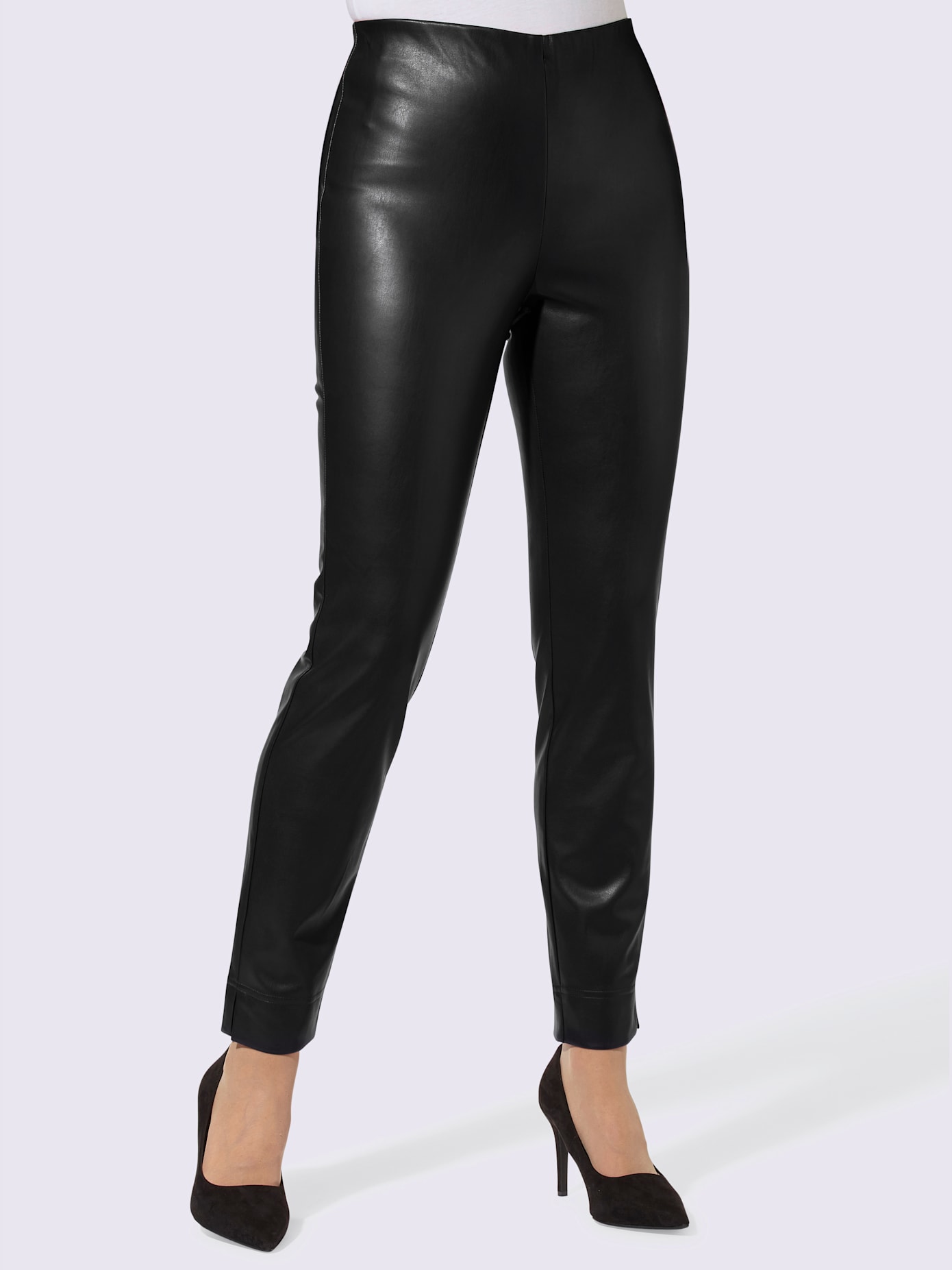 Pantalon en synthétique imitation cuir souple