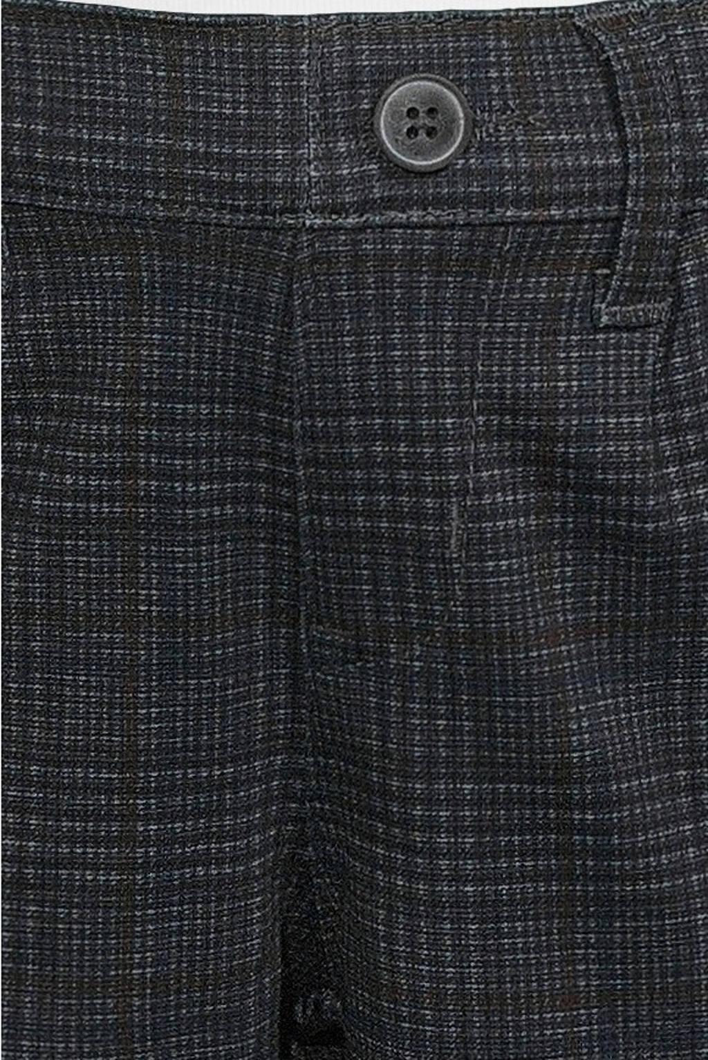 NAME IT baby geruite slim fit broek NKMSILAS antraciet