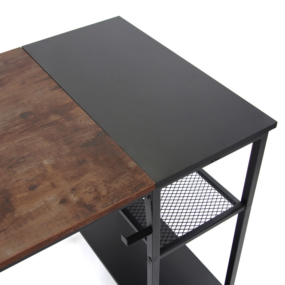 Schreibtisch WORKSPACE H I Melaminharzbeschichtete Spanplatte, Gestell pulverbeschichteter Stahl hjh OFFICE