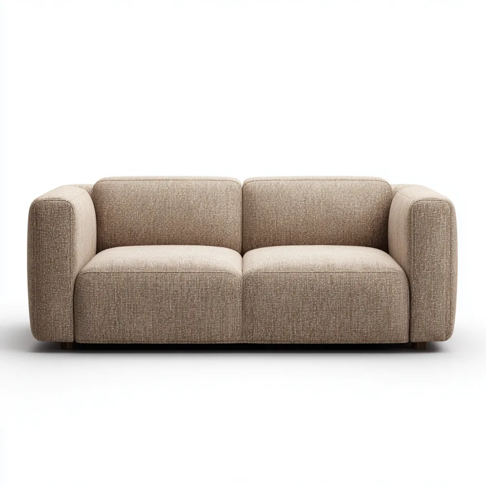 2-Sitzer-Sofa 180x85x70 cm Leinenbezug - Beige - Modernes Design