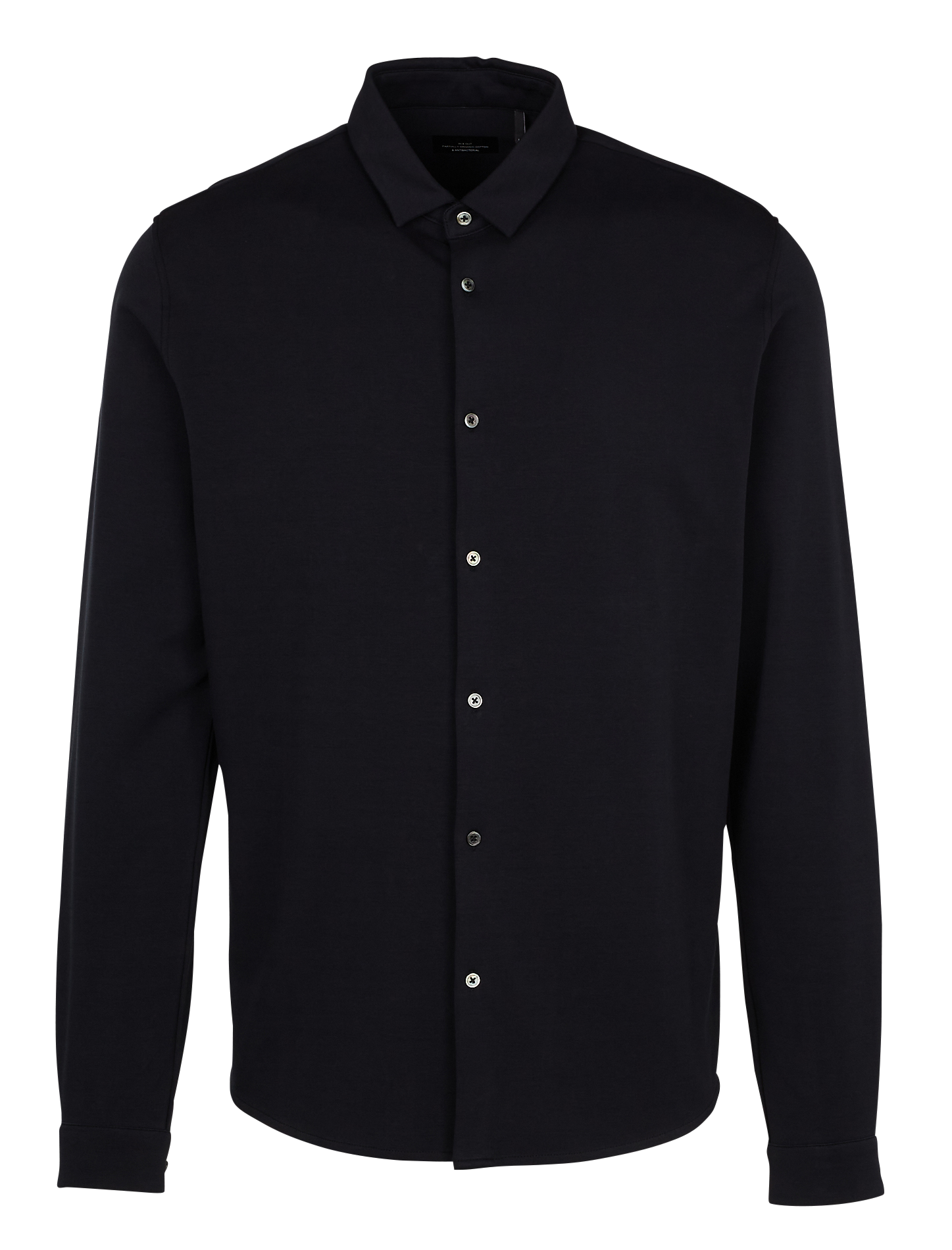 Chemise col classique slim-fit en coton stretch | Bleu