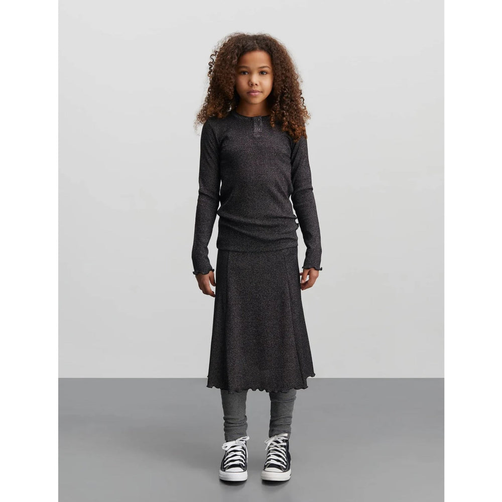 Køb Mads Nørgaard Gun Metal 2X2 Lurex Tala Bluse