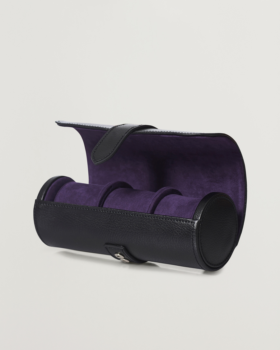 WOLF Blake Triple Watch Roll Black/Purple