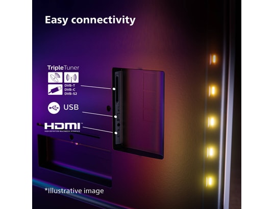 PHILIPS - TV LED 4K 164 cm 65PUS8349 - Ambilight 3 côtés