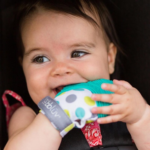 Glüv Mitaine de dentition pour bébé Gris - BBLÜV