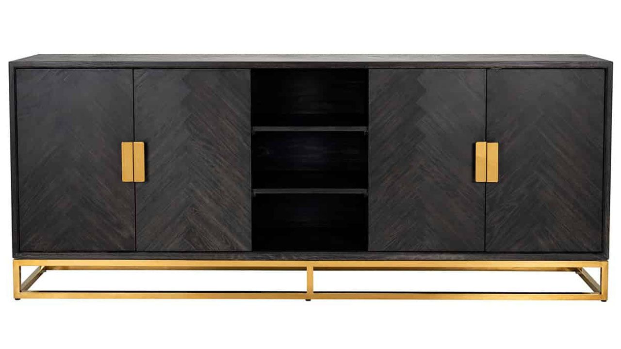 Dressoir 210232 Blackbone goud B225 x D45 x H90 cm