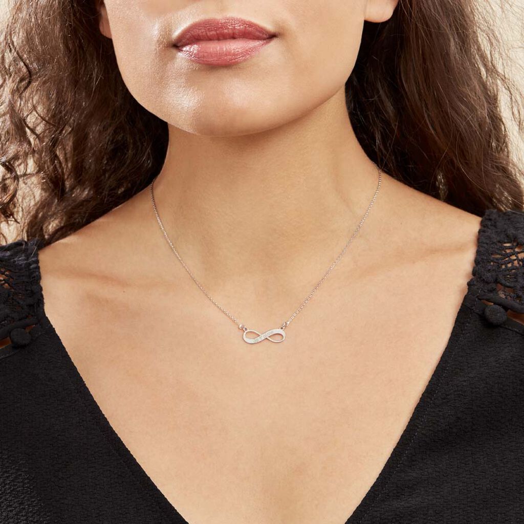 Collier Argent Blanc Wandis