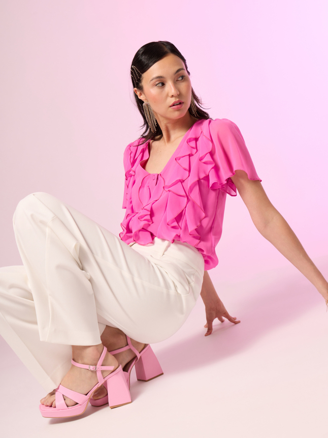 Blouse à volant