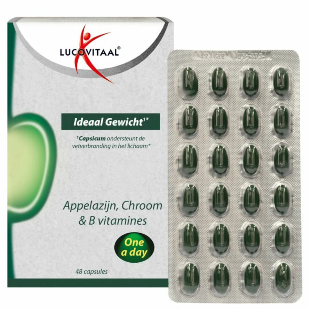 Lucovitaal Appelazijn, Chroom & B vitamines Ideaal Gewicht48 capsules