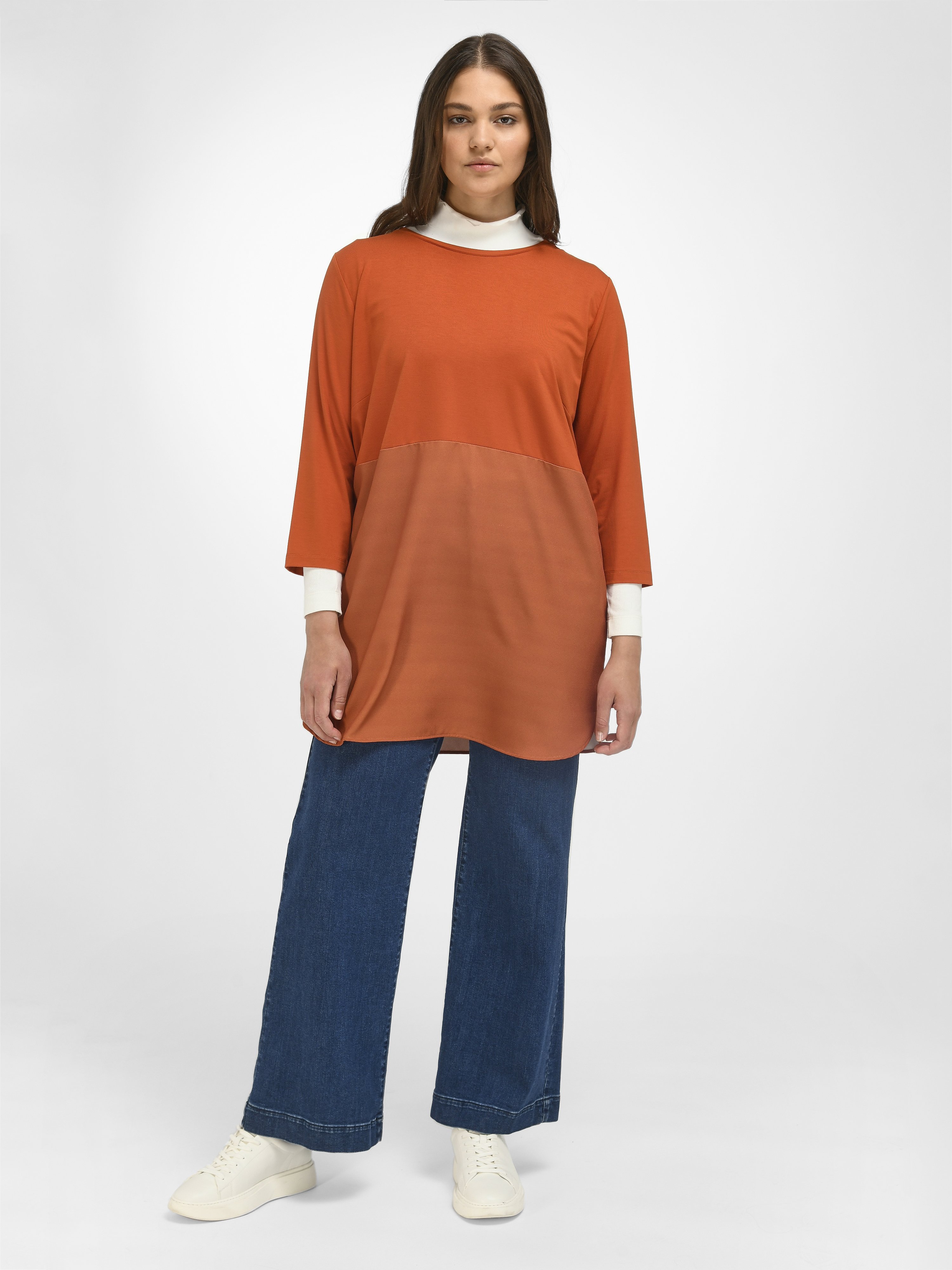 Rundhals-Shirt mit 3/4-Arm