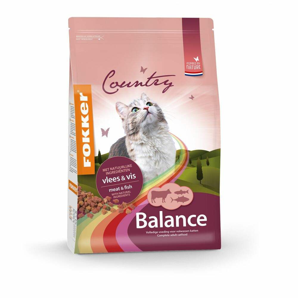 Fokker Country Balance Vlees & Vis Kattenvoer 2,5 kg