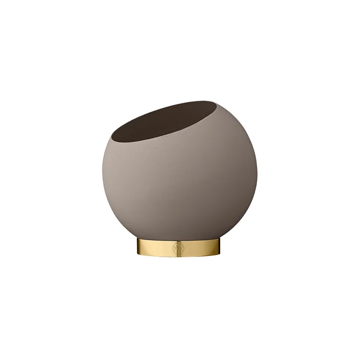 AYTM - Globe Blumentopf, Ø 17 x H 15,4 cm, taupe