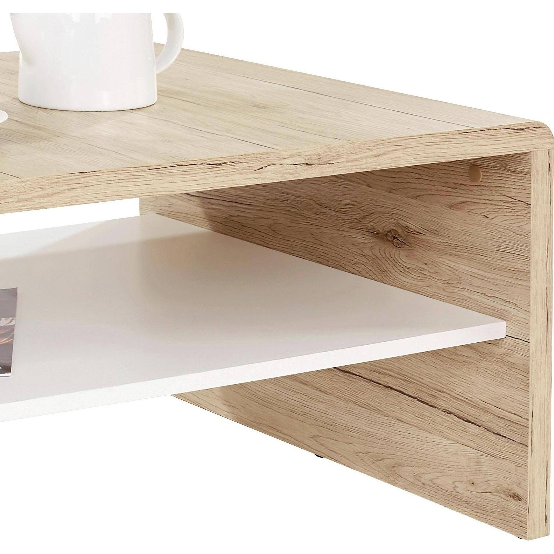 Couchtisch Cala Luna C4T02 Eiche Wotan Alpinweiß Nachbildung B/H/T