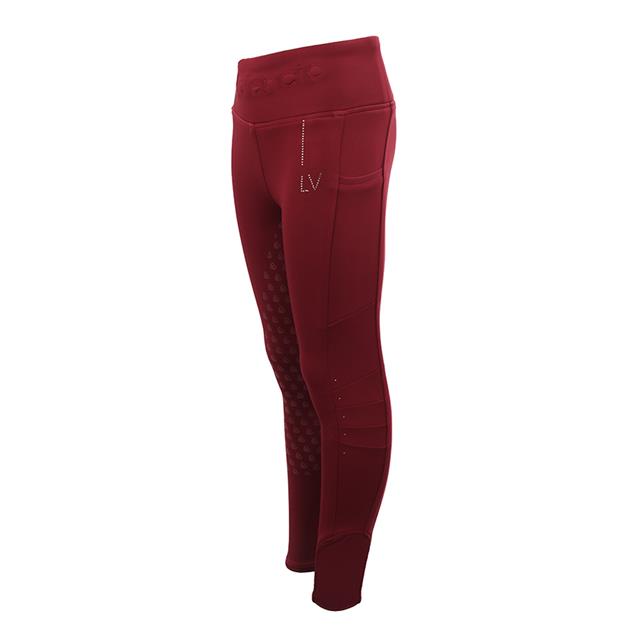 Paardrijlegging La Valencio LVWella Full Grip Kids Donkerrood