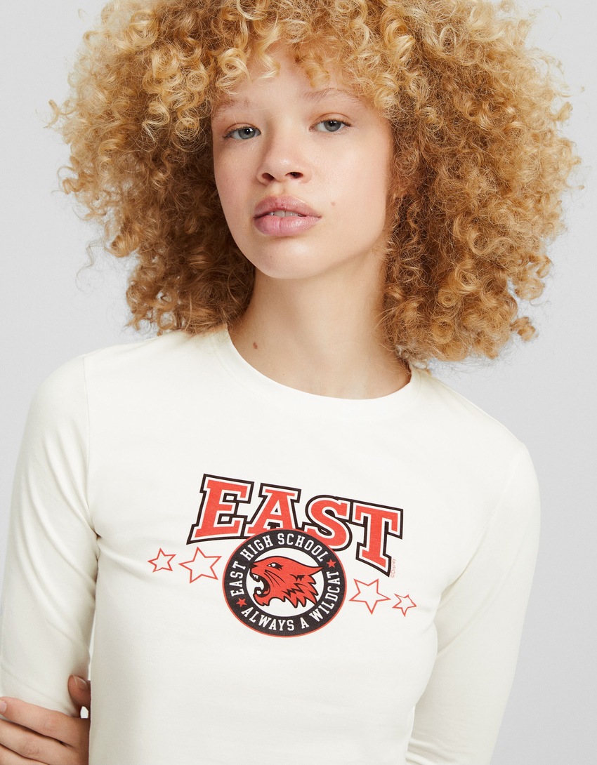 Camiseta de manga comprida com estampa de High School Musical