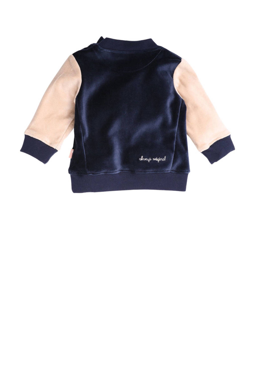 BESS fluwelen sweater blauw
