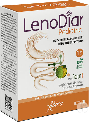 Aboca Lenodiar Pédiatric Diarrhée Et Rééquilibre De L'Intestin À Partir D'1 An 12 Sachets