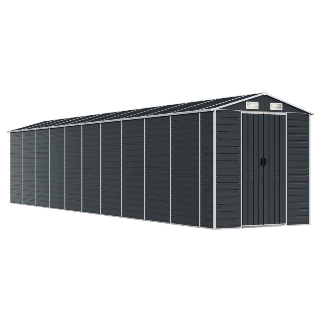 Abri de jardin anthracite 191x895x198 cm acier galvanisé