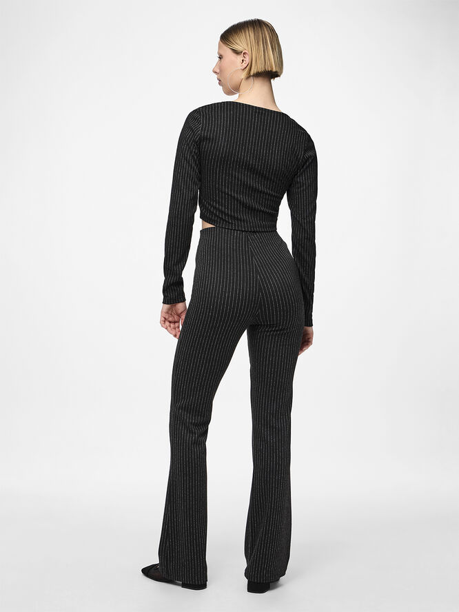 Pieces PCNIANNAH HW FLARED PANTS Striber/tern