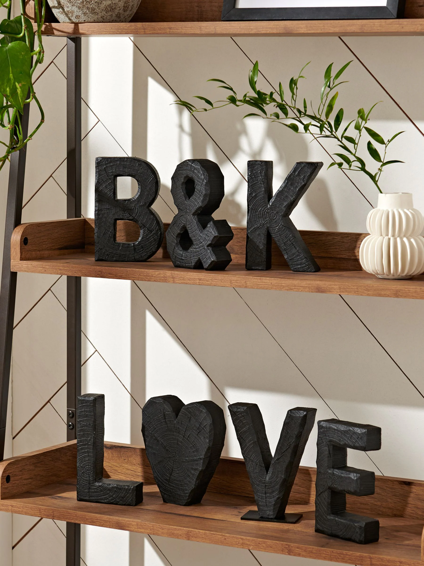 Bronx alfabetdecoratie met houteffect