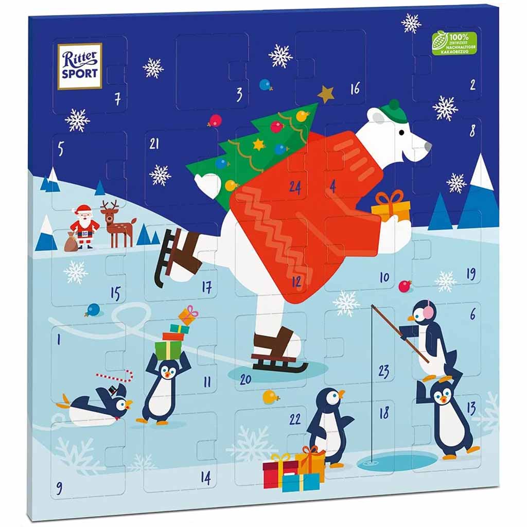 Ritter Sport Quadrat-Adventskalender 347g MHD:1.4.25