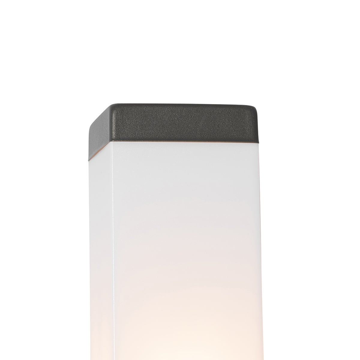 Moderne buitenwandlamp, donkergrijs met opaal - Malios