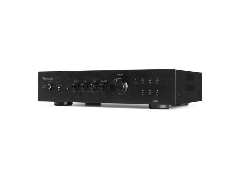 Audizio Stereo-Verstärker AD220B Schwarz Vielseitiger 2-Kanal-Verstärker mit grosser Funktionalität
