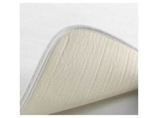 Tapis contour WC en microfibre - Blanc - 45 x 45 cm