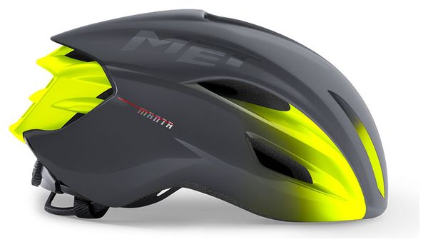 Casque Aéro MET Manta Mips Jaune fluo / Gris Brillant Mat