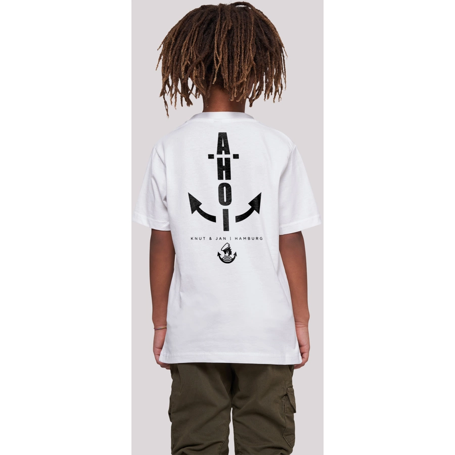 F4NT4STIC T-Shirt Ahoi Anker Knut & Jan Hamburg weiß