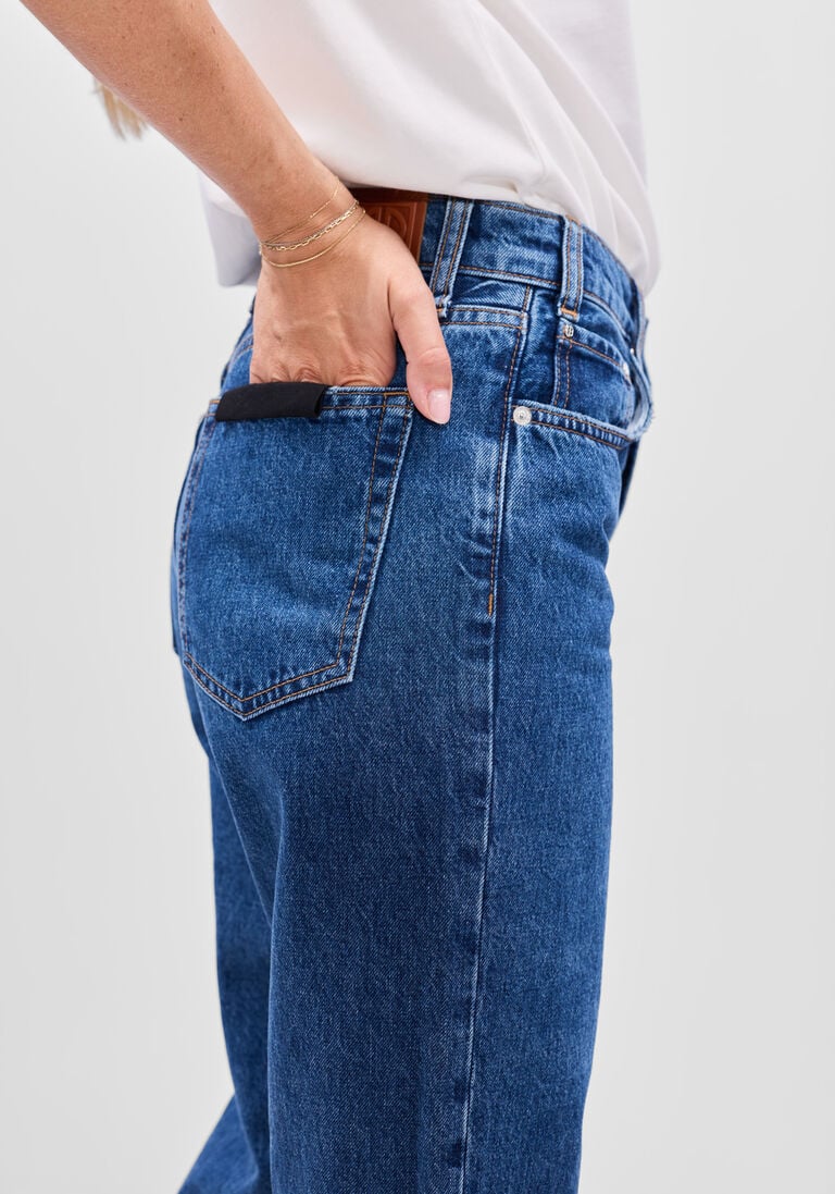 blauwe anine bing straight leg jeans roy jean 34