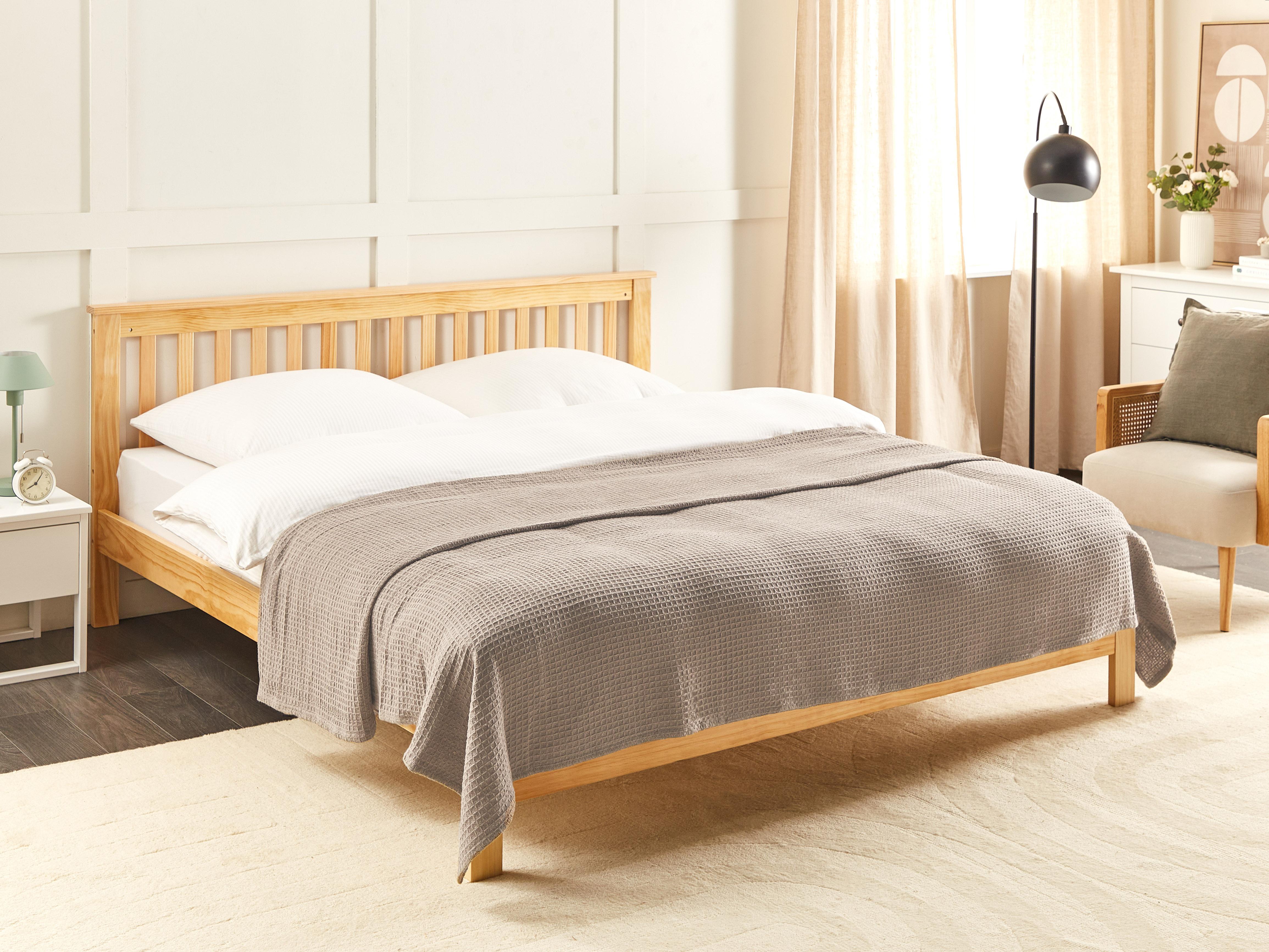 Sprei RAGALA Katoen 220 x 240 cm Bruin