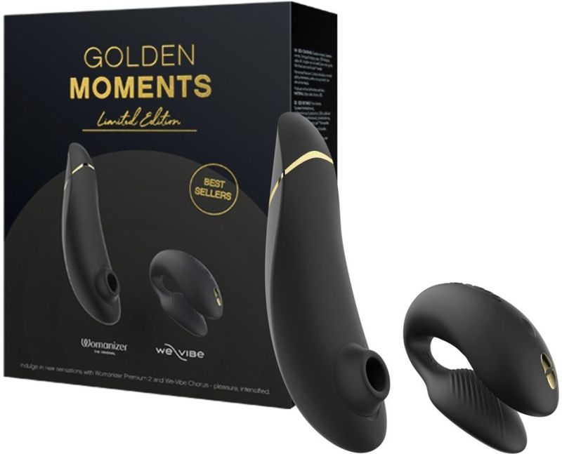 Womanizer x We-Vibe Golden Moments 2 - Box met Premium & Chorus - Zwart/Goud