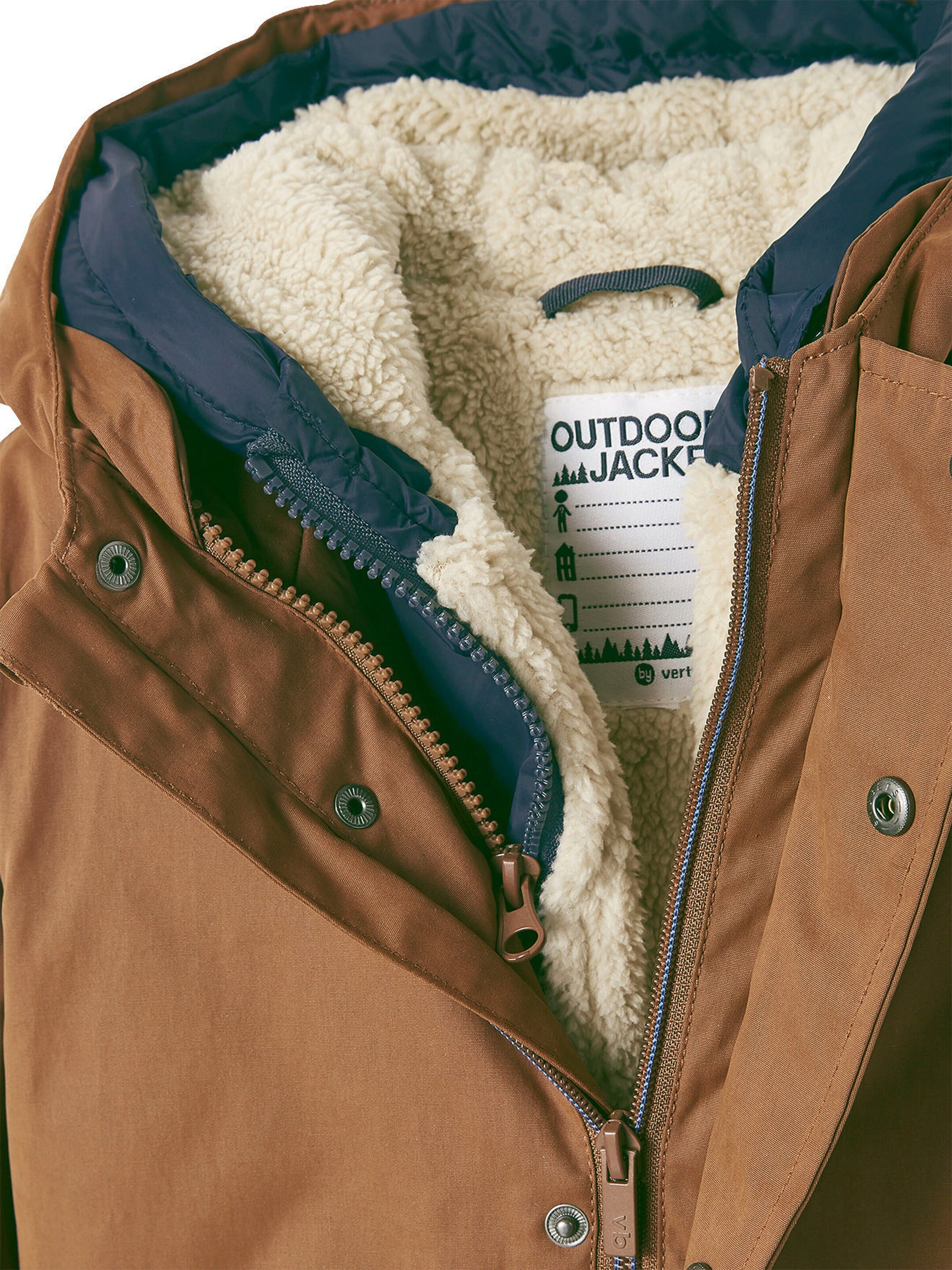 Vertbaudet Jungen 3-in-1-Jacke mit Recycling-Polyester braun