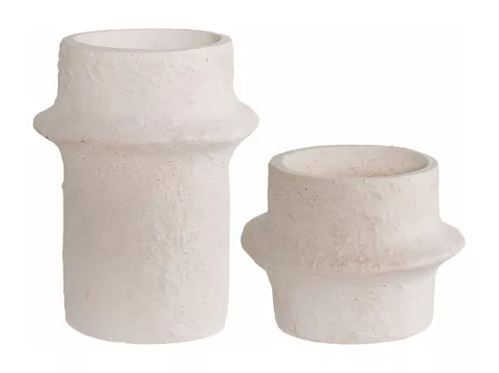 Nazare bougeoirs set de 2 blanc.