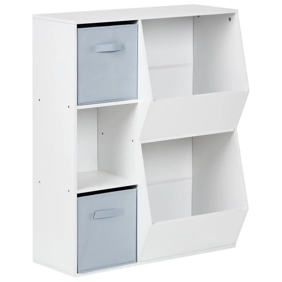 DARLOT - Boekenkast - Lichtblauw - Vezelplaat